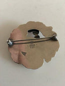Georg Jensen Sterling Sølv Broche med No 123 Syntetisk Safir