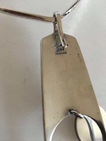 Hans Hansen Sterling Sølv Halsring og Vedhæng