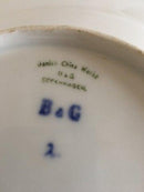 Bing & Grøndahl Sart Rosa Hejre med Guldkant Dyb Tallerken