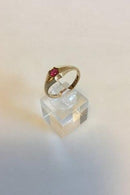 DTA 14 K Gold Ring mit rotem Stein