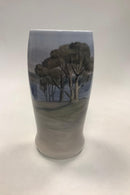 Bing og Grøndahl Art Nouveau Vase med Landskab No. 7387/95