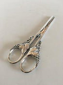 Evald Nielsen No 6 Scissor in All Silver with Grape Ornament.