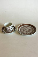 Bjørn Wiinblad, Nymph February Moon Cup with saucer No 3513 and cake plate No 3520