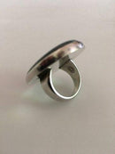 Georg Jensen Sterling Silber Ring Nr. 90D mit ovalem Stein