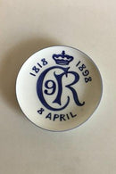 Royal Copenhagen / Bing & Grøndahl Commemorative Plate for King Christian the 9th 80th Birthday  1818 - 1898 8th of April.