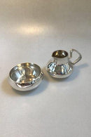 Georg Jensen Sterling Sølv Flødekande og Sukkerskål No 1017 Henning Koppel