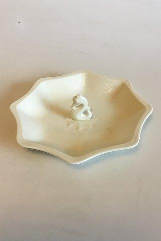 Bing & Grondahl Elegance, Creme Octogonal Dish with Seahorse No 217