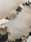 Georg Jensen Sterling Sølv Halskæde No 15 med Sort Onyx