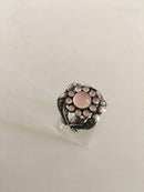 ジョージ ジェンセン スターリング シルバー リング No10 ピンク クォーツ