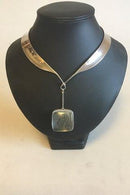 Georg Jensen Sterling Silber Torun-Halskette Nr. 160 mit Torun-Anhänger Nr. 132