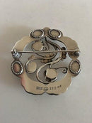 Georg Jensen Sterling Sølv Broche No 159 Prydet med Turkiser