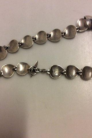 Niels Erik From Sterling Sølv Halskæde formet som små blade