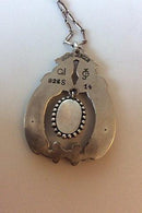 Früher Georg Jensen 826 Silberanhänger mit Chrysopras Nr. 14