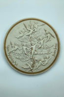 Stephen Sinding: Bing and Grondahl bisquit plates "Merry Christmas Merry Christmas"