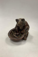 Royal Copenhagen Stoneware Figure Knud Kyhn Bear with Bowl No. 21737