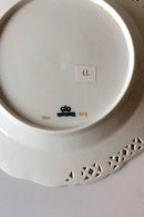 Royal Copenhagen Saksisk Blomst Middags-/Frugttallerken i luksusmodel med gennembrudt kant.