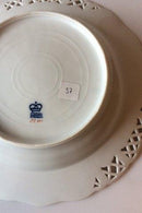 Royal Copenhagen Saksisk Blomst Dyb Tallerken i luksusmodel med gennembrudt kant.