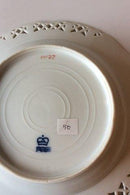 Royal Copenhagen Saxon Flower Deep Teller in Luxusausführung mit durchbrochenem Rand.