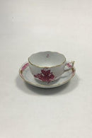 Herend Hungary Apponyi Purpur Kaffekop med underkop No 704