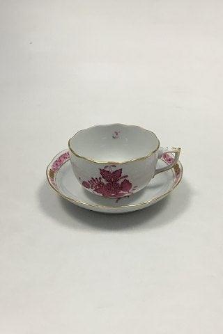 Herend Hungary Apponyi Purpur Kaffekop med underkop No 704