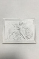 Bing & Grøndahl Biscuit Platte Amor med den tæmmede Løve nr. 76