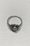 Georg Jensen Sterling Sølv Ring No 5 m Perle