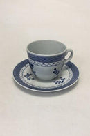 Royal Copenhagen Blau Tranquebar Große Kaffeetasse und Untertasse Nr. 991