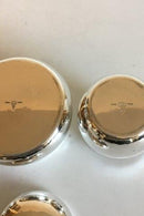 Georg Jensen纯银糖和奶油套装，带Ibenholt安装编号80C