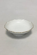 Royal Copenhagen Tradition White Half Lace w. Gold Small Bowl on foot No No 511