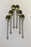 Silver Coffee Spoons Hallmarked by Danish Silversmith