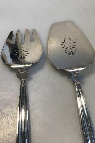 Georg Jensen Sterling Sølv Konge Fiskeserveringssæt No 231A+B