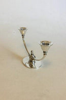 Georg Jensen Sterling Sølv To-armet Lysestage No 673A