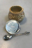Bode Willumsen Hans Hansen Marmeladenglas Sterling Silber Deckel und Löffel