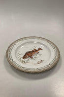 Royal Copenhagen Privat gemalt Flora Danica Fisch Teller Nr 3549