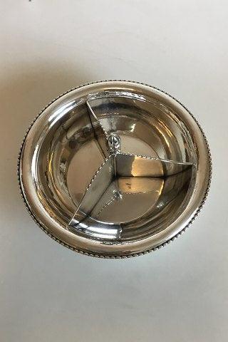 Georg Jensen Sterling Sølv Skål med fast tredeling No 290