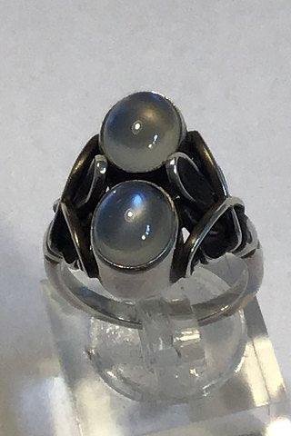 Georg Jensen Sterling Sølv Ring No 48 Månesten