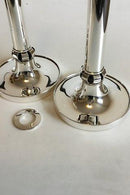 Evald Nielsen Sterling Sølv Et par lysestager