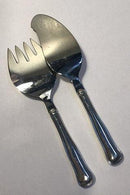 Dobbeltriflet Sølv/Stål Fiske Serveringssæt Cohr