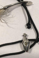 Ole Lynggaard Bomuldshalssmykke med Sterling Sølv Vedhæng