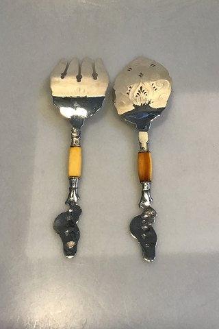 Just Andersen Sølv Fiskeserveringsbestik(2)