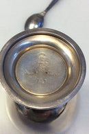 Georg Jensen キングスターリングシルバーマスタードボウル（エナメル＆スプーン） No 741