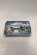 Bing und Grondahl Rechteckige Schale mit Aarhus-Hafen Nr. 589/456