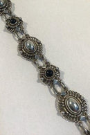 Georg Jensen Sterlingsilber-Armband Nr. 419 (Schwarzer Onyx)
