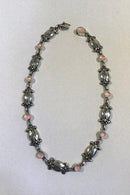 Georg Jensen Sterling Silver Necklace No 15 (Pink Quartz)