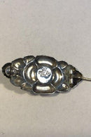 卡尔-M-库尔新艺术派银质胸针，带琥珀