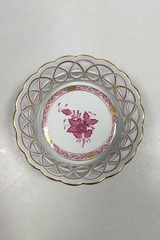 Herend Hungary Apponyi Purpur Brødbakke/Frugtkurv No 7404