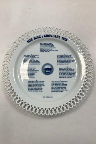 Bing and Grondahl Anniversary Song Plate 1978