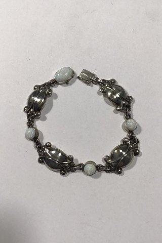 Georg Jensen Sterling Sølv Armlænke No 11 Opal
