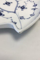 Royal Copenhagen Blau geriffelt Hälfte Spitze Blatt geformt Kuchen Schüssel Nr. 547