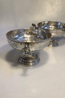 Et par Hertz Sølv Skål med håndtag fra 1885